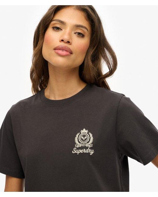 Superdry Black Country Club Boxy Loose T-Shirt