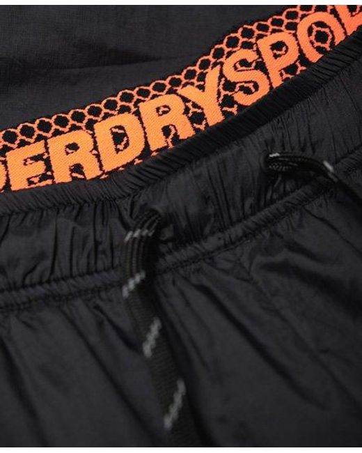 Superdry Black Active Training Shell Pants for men
