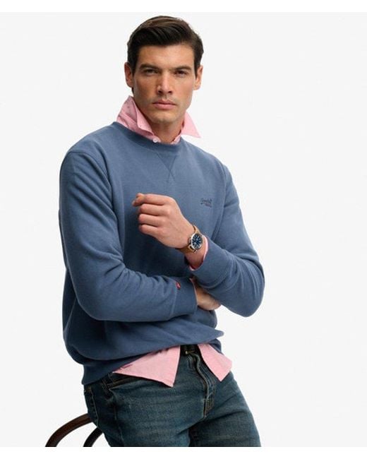 Superdry Blue & Co Essential Logo Crew Sweatshirt for men