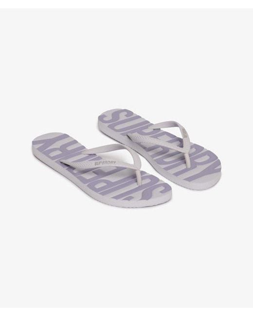 Superdry White & Co Core Logo Flip Flops