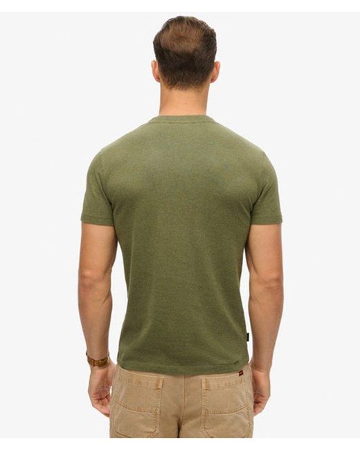 Superdry Green & Co Organic Cotton Essential Logo V Neck T-shirt for men
