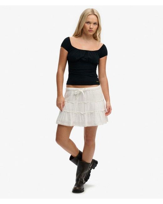 Superdry Black & Co Athletic Essentials Ruched Top