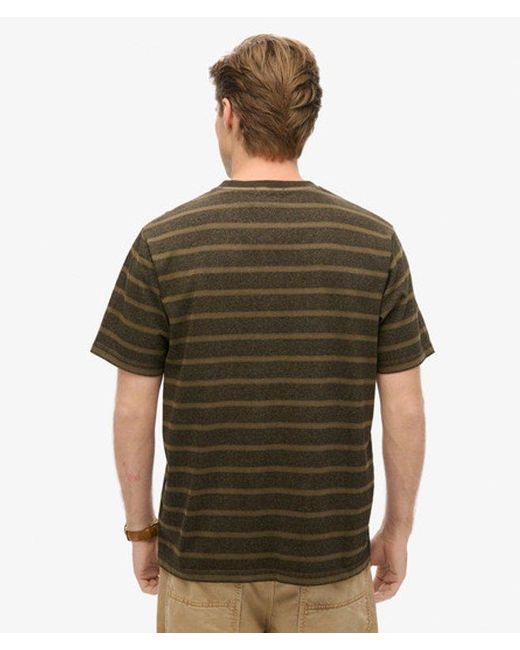 Superdry Green & Co Textured Stripe Pocket T-shirt for men