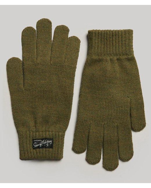 Superdry Green & Co Logo Patch Essential Gloves