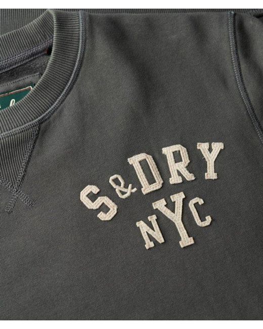 Superdry Gray & Co Vintage Athletic Crew Sweatshirt for men