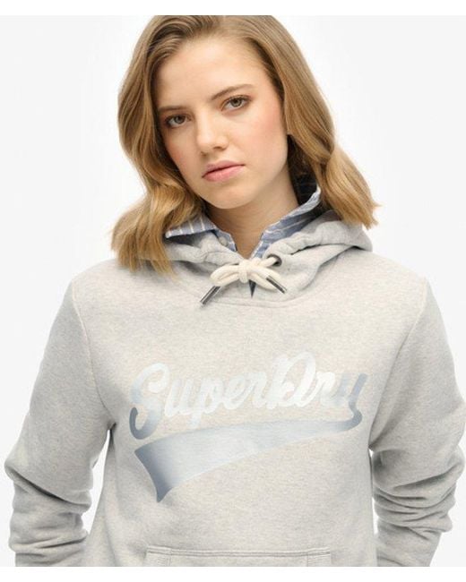 Superdry White Super Athletics Hoodie
