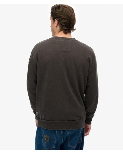 Superdry Gray & Co Vintage Athletic Tonal Crew Sweatshirt for men