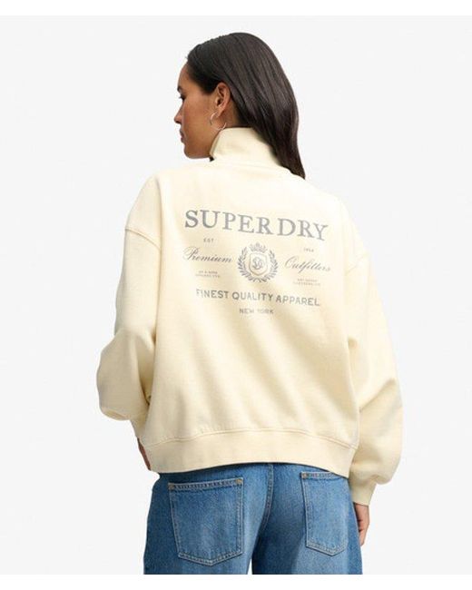 Superdry Natural & Co Luxe Casual Half Zip Sweatshirt
