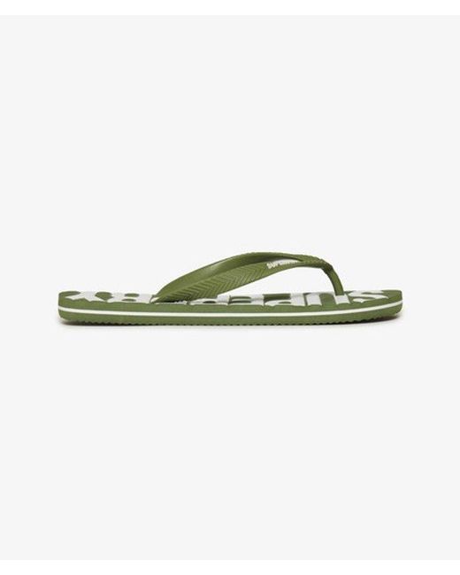 Superdry Green Core Logo Flip Flops for men