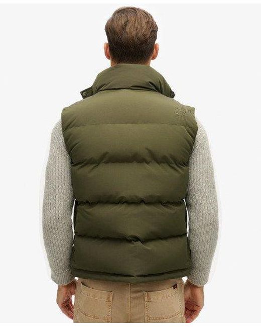 Superdry Green Non-hooded Everest Gilet for men