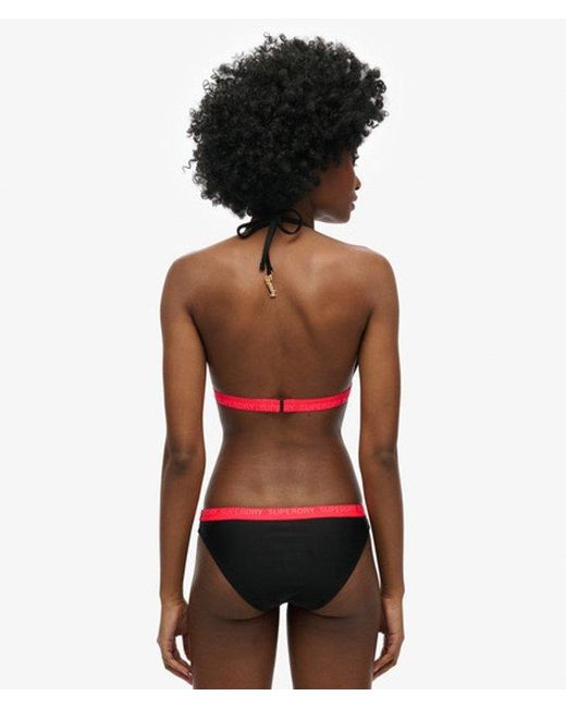 Superdry Elastische Triangelbikinitop in het White