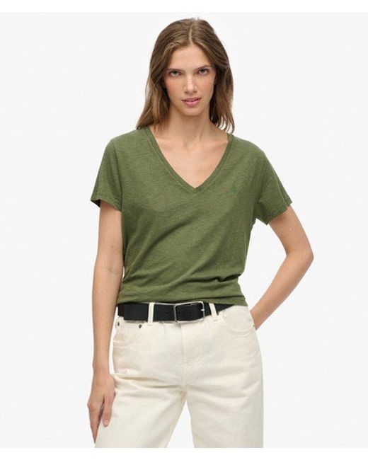 Superdry Green & Co Studios Slub Embroidered T-shirt