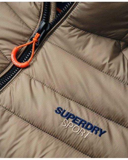 Superdry Brown Hooded Fuji Padded Jacket for men