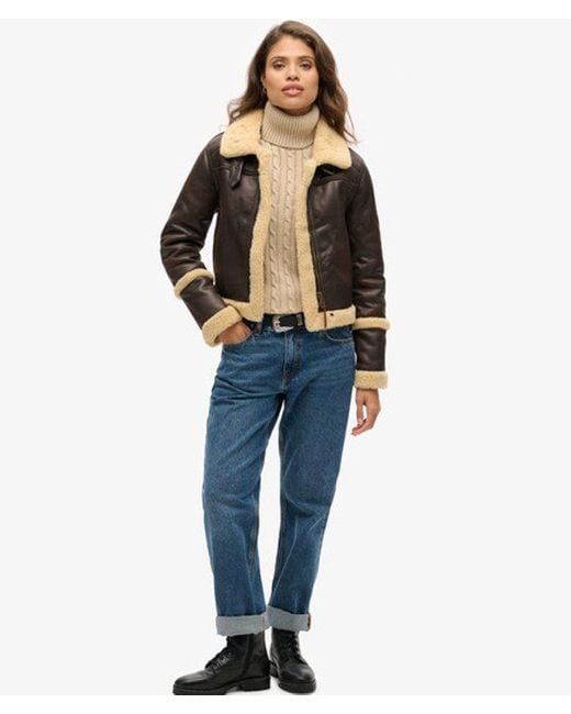 Superdry Natural & Co Slouchy Cable Roll Neck Jumper