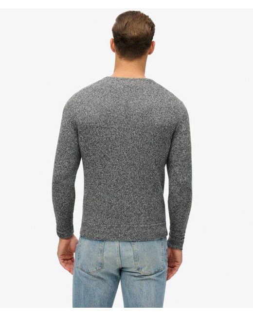 Superdry Gray & Co Essential Slim Fit Crew Jumper for men