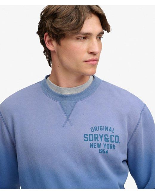 Superdry Blue & Co Block Text Crew Neck Sweatshirt for men