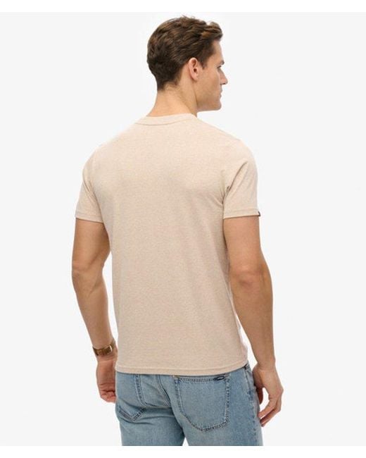 Superdry Natural Venue Logo Stripe Relaxed T-Shirt for men