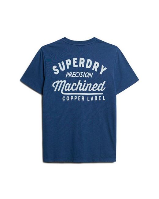 Superdry Blue & Co Copper Label Chest Graphic T-shirt for men