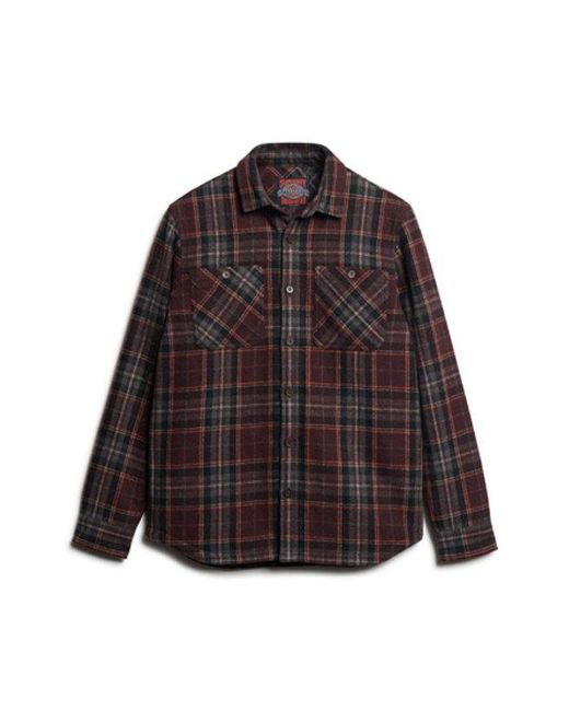 Superdry Brown & Co The Merchant Store - Quilted Overshirt for men