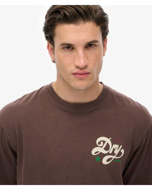 Superdry Brown & Co Tap Room Oversized T-shirt for men