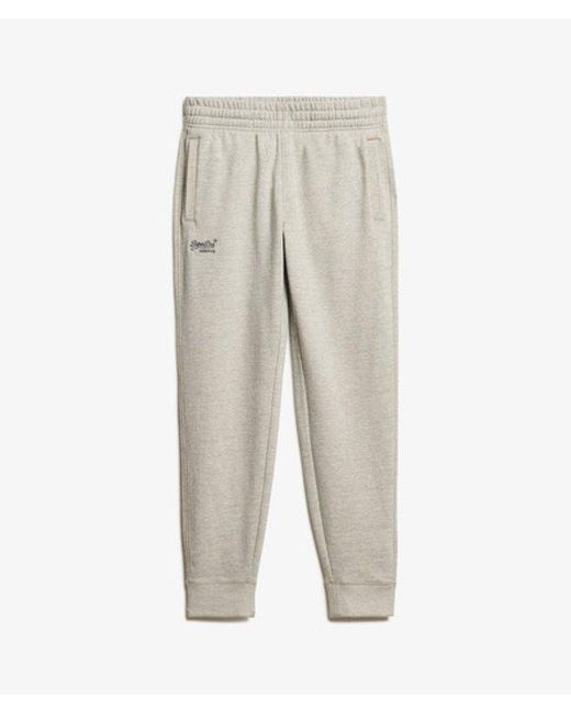 Superdry White Essential Logo Joggers for men