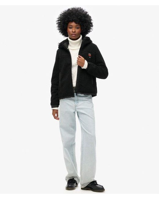 Superdry Black & Co Sherpa Fleece Trekker Jacket