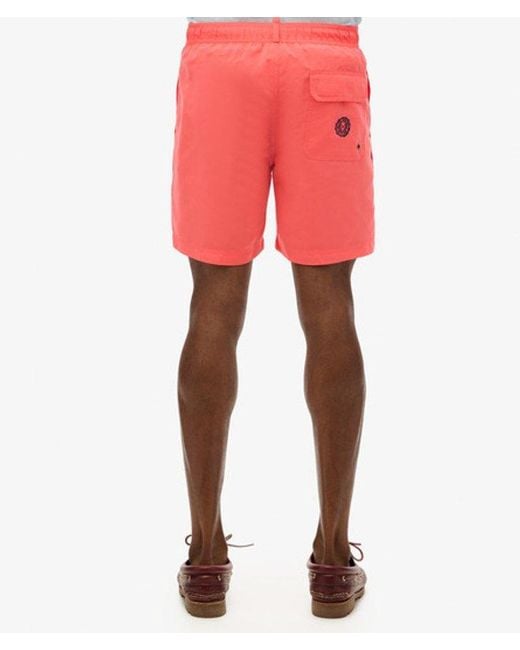 Superdry & Co Classic Embroidered Recycled Polo 17-inch Swim Shorts for men