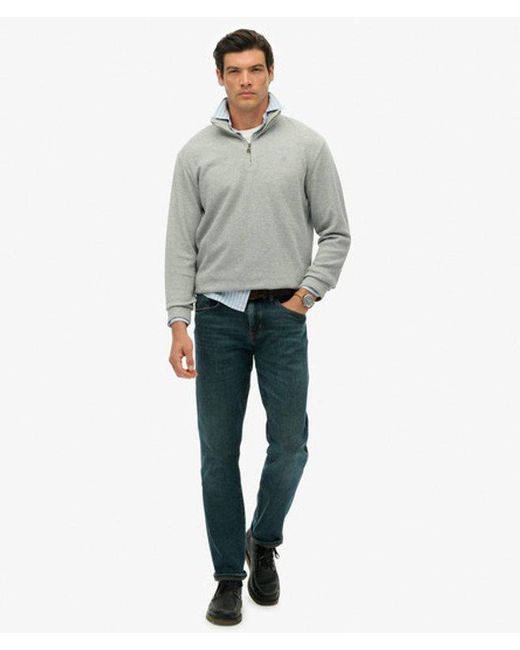 Superdry Gray & Co Ribbed Half Zip Jumper for men