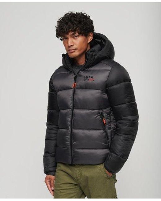 Superdry Colour Block Sport Puffer Jacket in Gray for Men