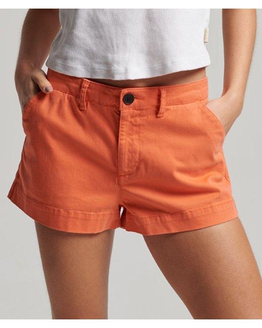 Superdry Orange Chino Hot Shorts
