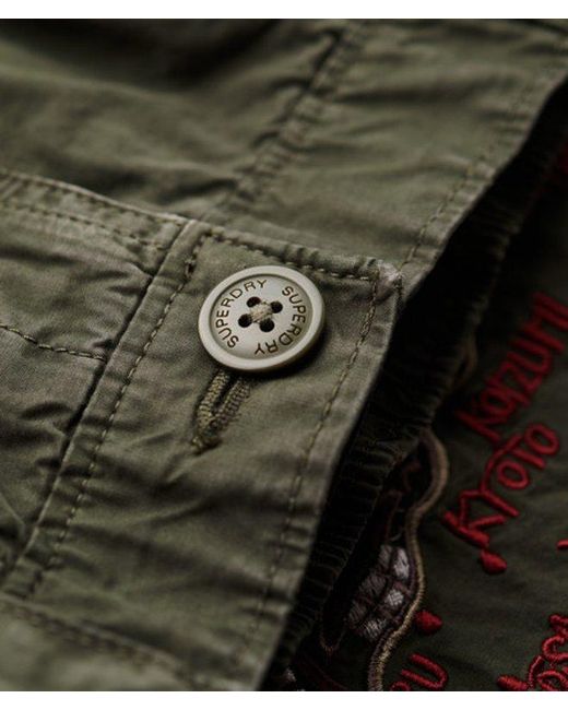 Superdry Green & Co Low Rise Embroidered Cargo Pants