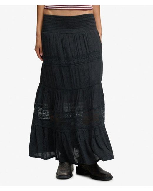 Superdry Ibiza Maxirok in het Black