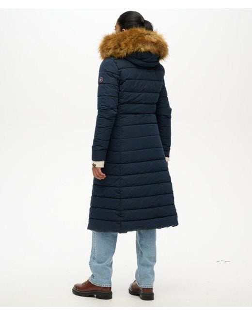 Superdry Blue & Co Arctic Long Puffer Coat
