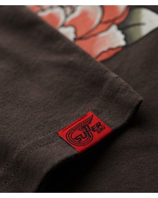 Superdry Gray & Co Tattoo Graphic Loose Fit T-shirt for men