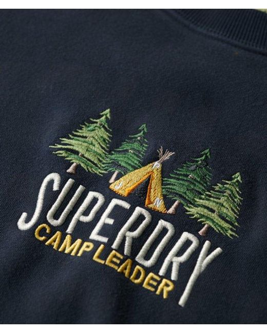 Superdry Blue Travel Souvenir Loose Crew Sweatshirt
