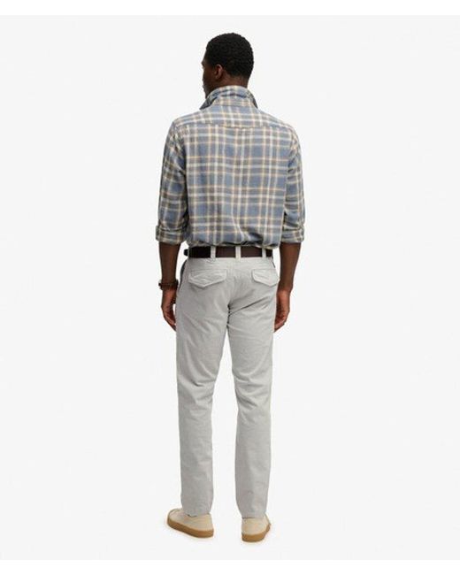 Superdry Utility Chino Broek in het Gray voor heren