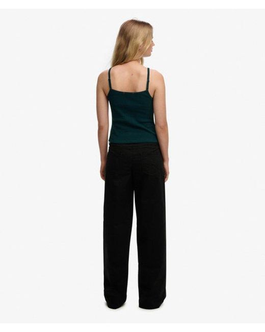 Superdry Black & Co Mid Rise baggy Chino