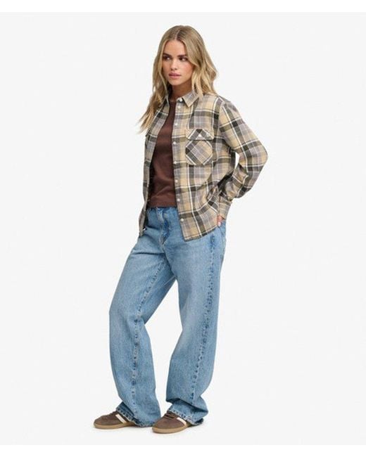 Superdry Blue Lumberjack Check Flannel Shirt