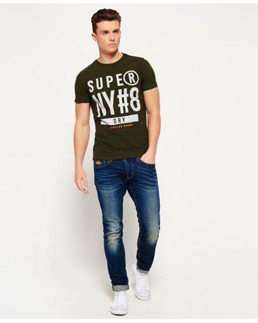 Superdry Green Surplus Goods Graphic T-Shirt Khaki Grit for men