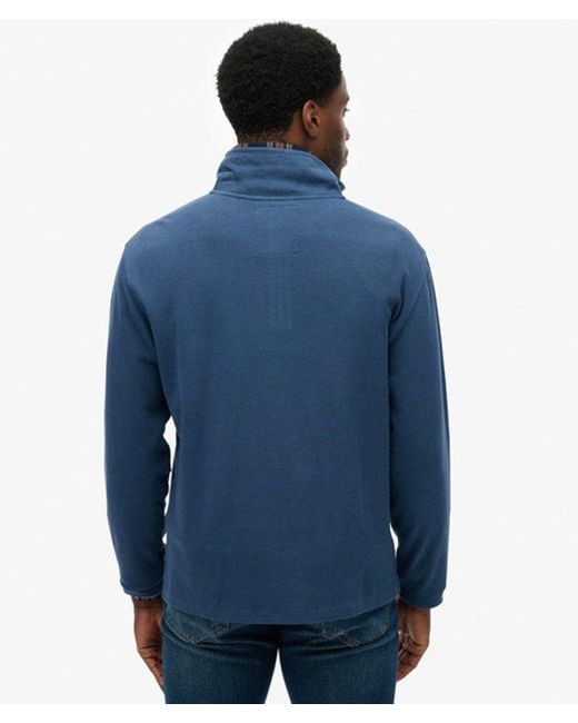 Superdry Blue & Co Ribbed Half Zip Jumper for men