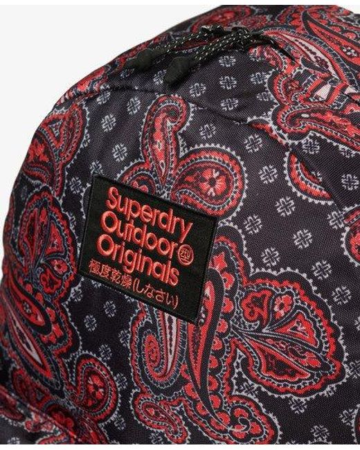 Superdry Red Ladies Classic Printed Montana Backpack