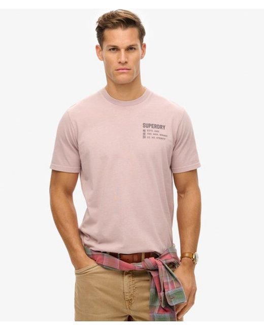 Superdry Pink & Co Utility Sport Graphic T-shirt for men
