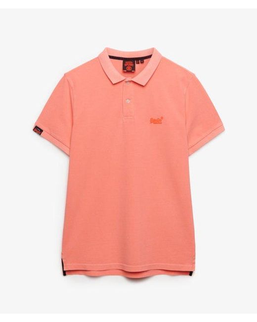 Superdry Red & Co Vintage Destroy Polo Shirt for men