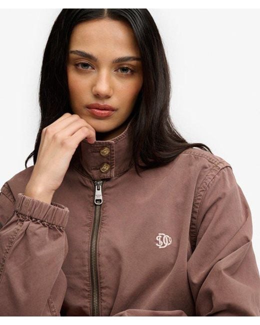Superdry Brown & Co Cotton Harrington Jacket