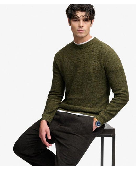 Superdry Green & Co Texture Knit Jumper for men