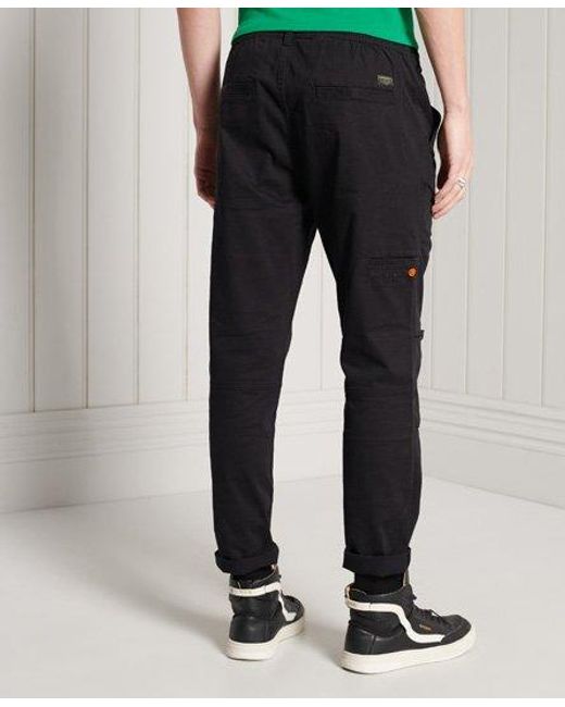 Superdry Black Core Utility Pants for men