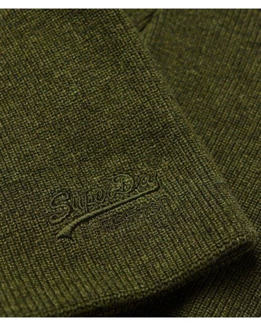 Superdry Green & Co Essential Logo Knitted Beanie Hat for men