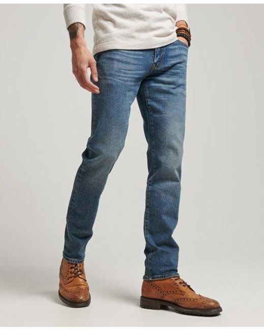 Superdry Merchant Store - Biologische Slim Jeans in het Blue voor heren