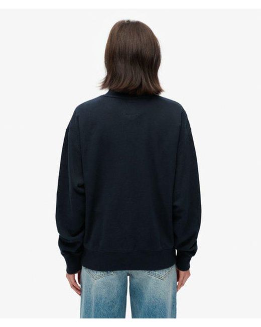 Superdry Blue Travel Souvenir Loose Crew Sweatshirt