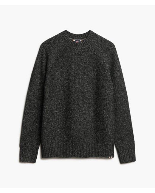 Superdry Black & Co Chunky Raglan Jumper for men